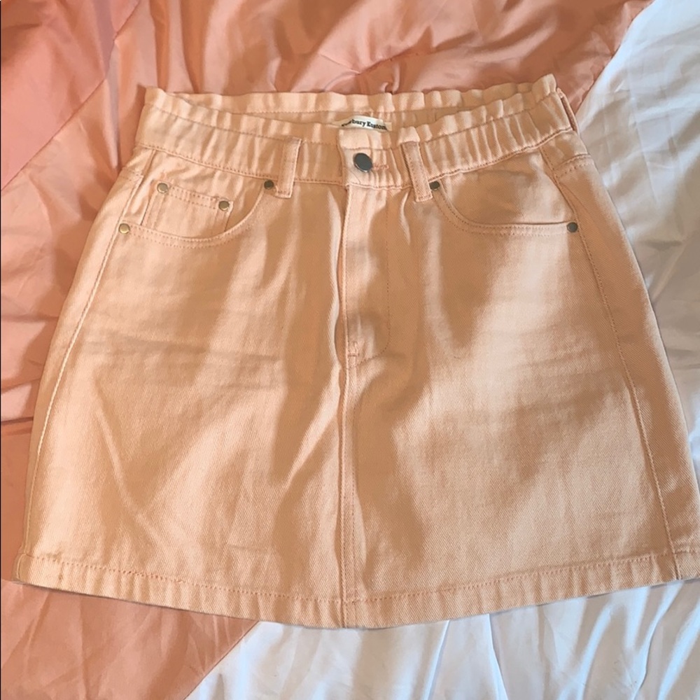 Peach/pink Jean skirt